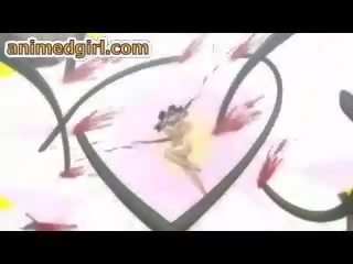 Bekötött fel hentai kemény fasz által kétnemű anime